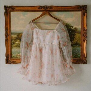 SHEIN puff sleeve floral dress